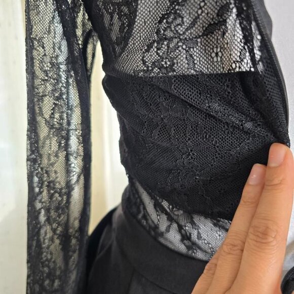 Elegant Black Lace Jumpsuit - Picture 10 of 16